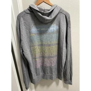 Coachella festival 2015 Line Up Zip Hoodie Sweatshirt XL
